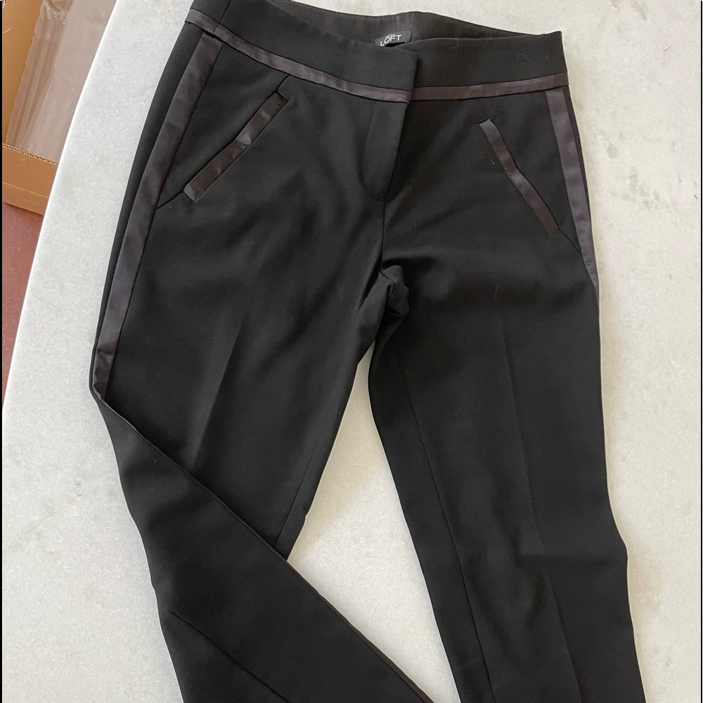 Loft straight leg tux pants
